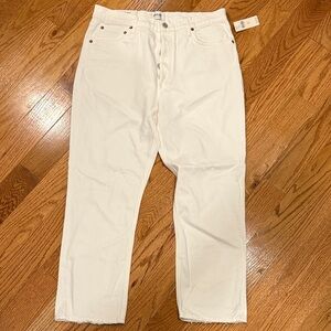 AGolde White Straight Jeans